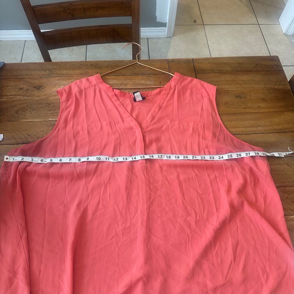 Torrid georgette sleeveless coral blouse size 5X - Picture 6 of 6